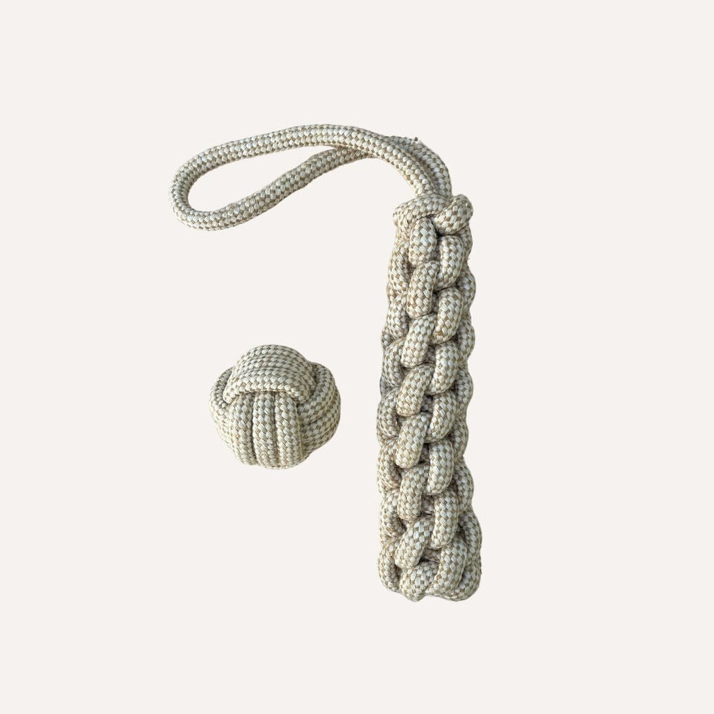 Indestructible Hemp Rope Tug Toy - Sustainable and Non-Toxic Pet Toy Tilley + Me