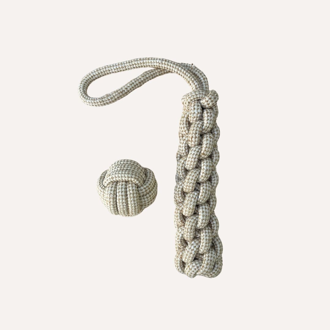Indestructible Hemp Rope Tug Toy - Sustainable and Non-Toxic Pet Toy Tilley + Me