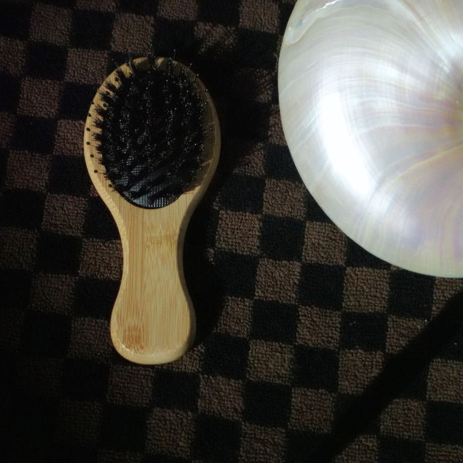 Mini Detangle Bamboo Travel Hairbrush – Compact & Gentle on Hair Tilley + Me