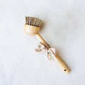 Eco-Friendly Bamboo Dishwashing Brush with Handle - Palm Fiber Bristles Tilley + Me