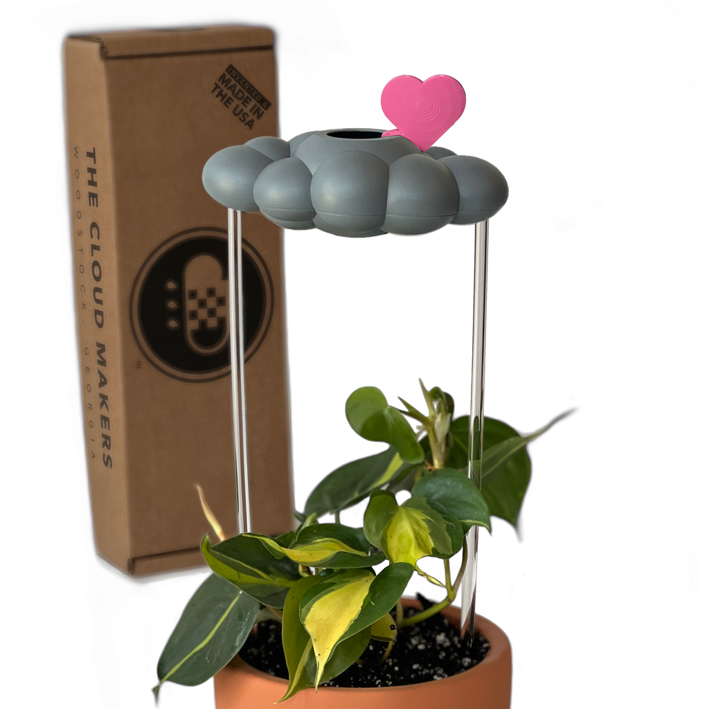 Stormy Dripping Rain Cloud with Pink Heart Charm The Cloud Makers