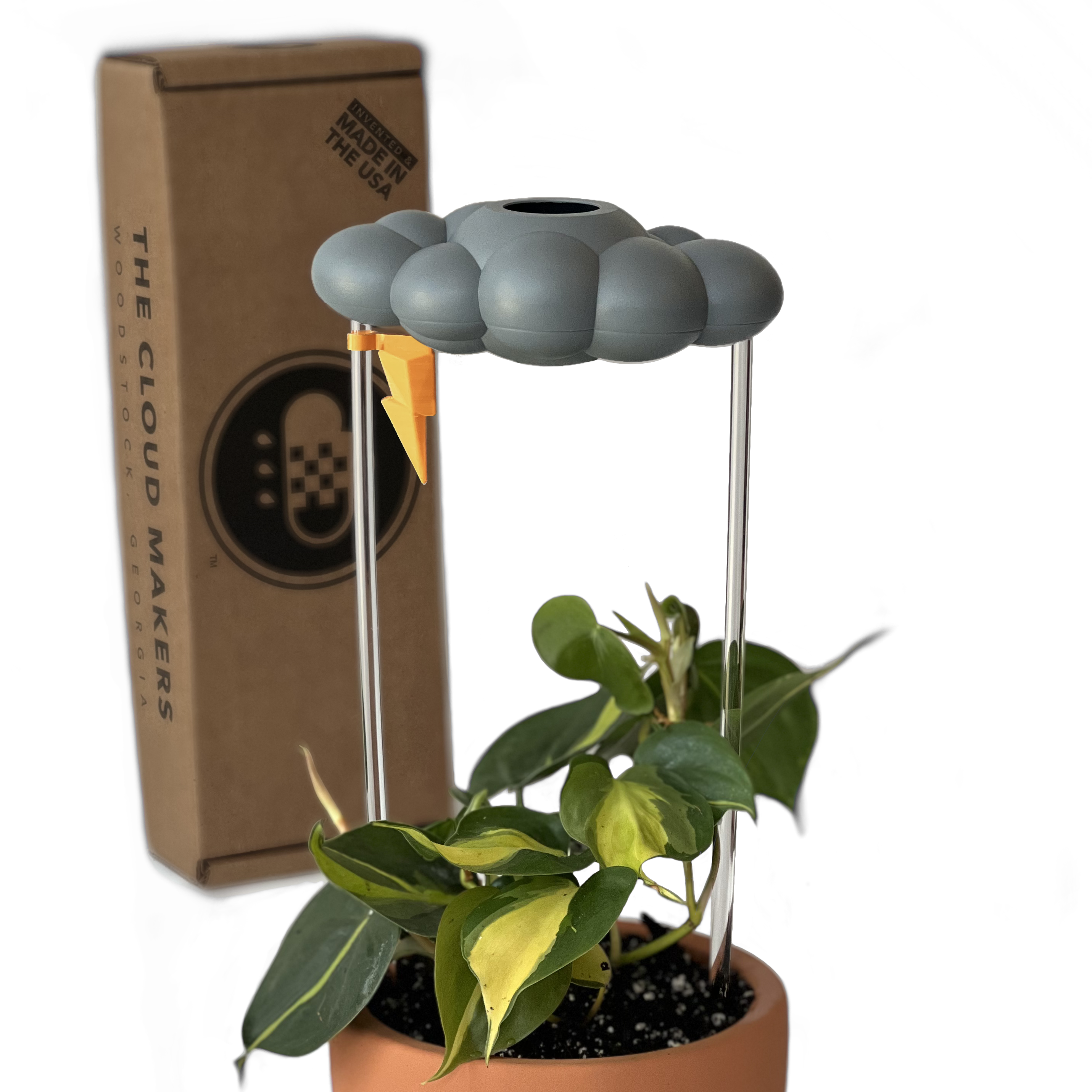 Stormy Dripping Rain Cloud with Lightning Bolt Charm The Cloud Makers