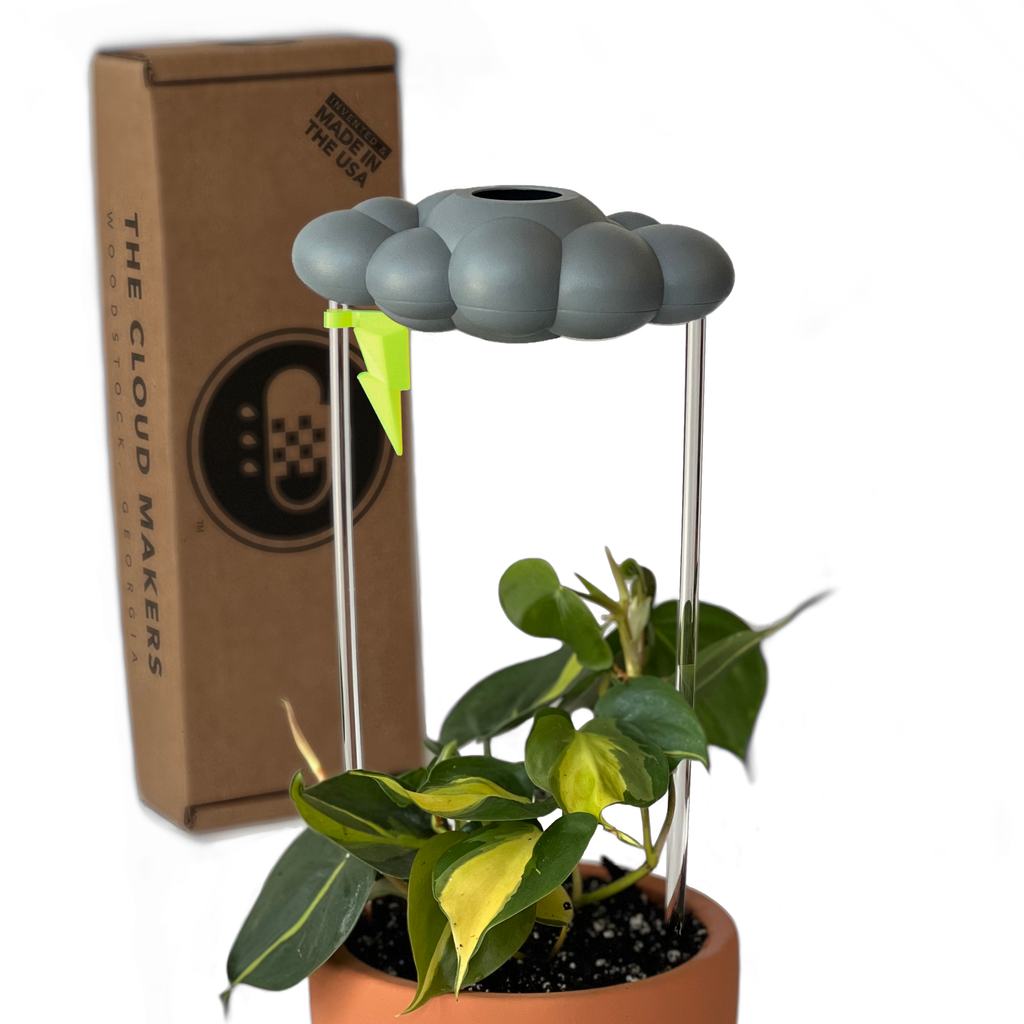 Stormy Dripping Rain Cloud with Neon Lightning Bolt Charm The Cloud Makers