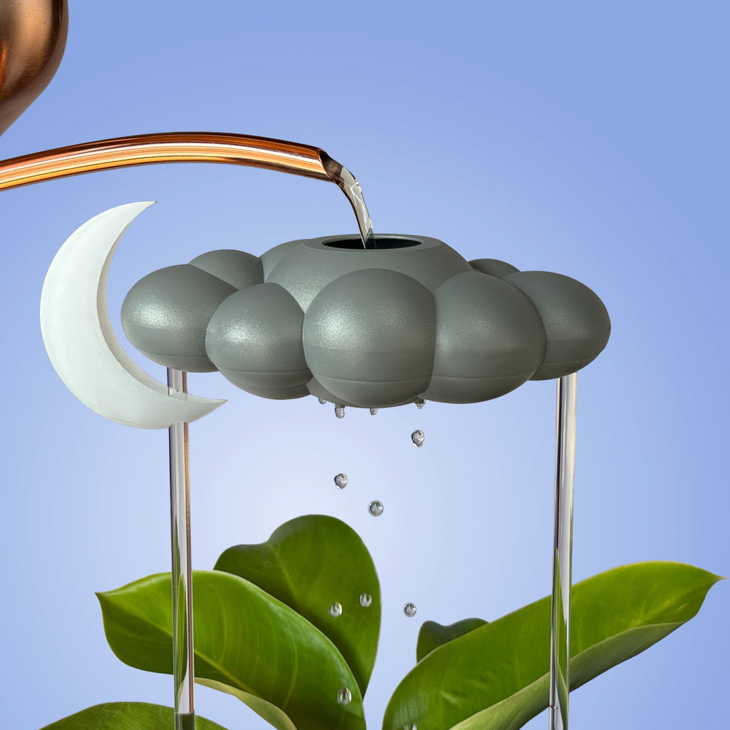 Stormy Dripping Rain Cloud with Glow in the Dark Moon Charm The Cloud Makers