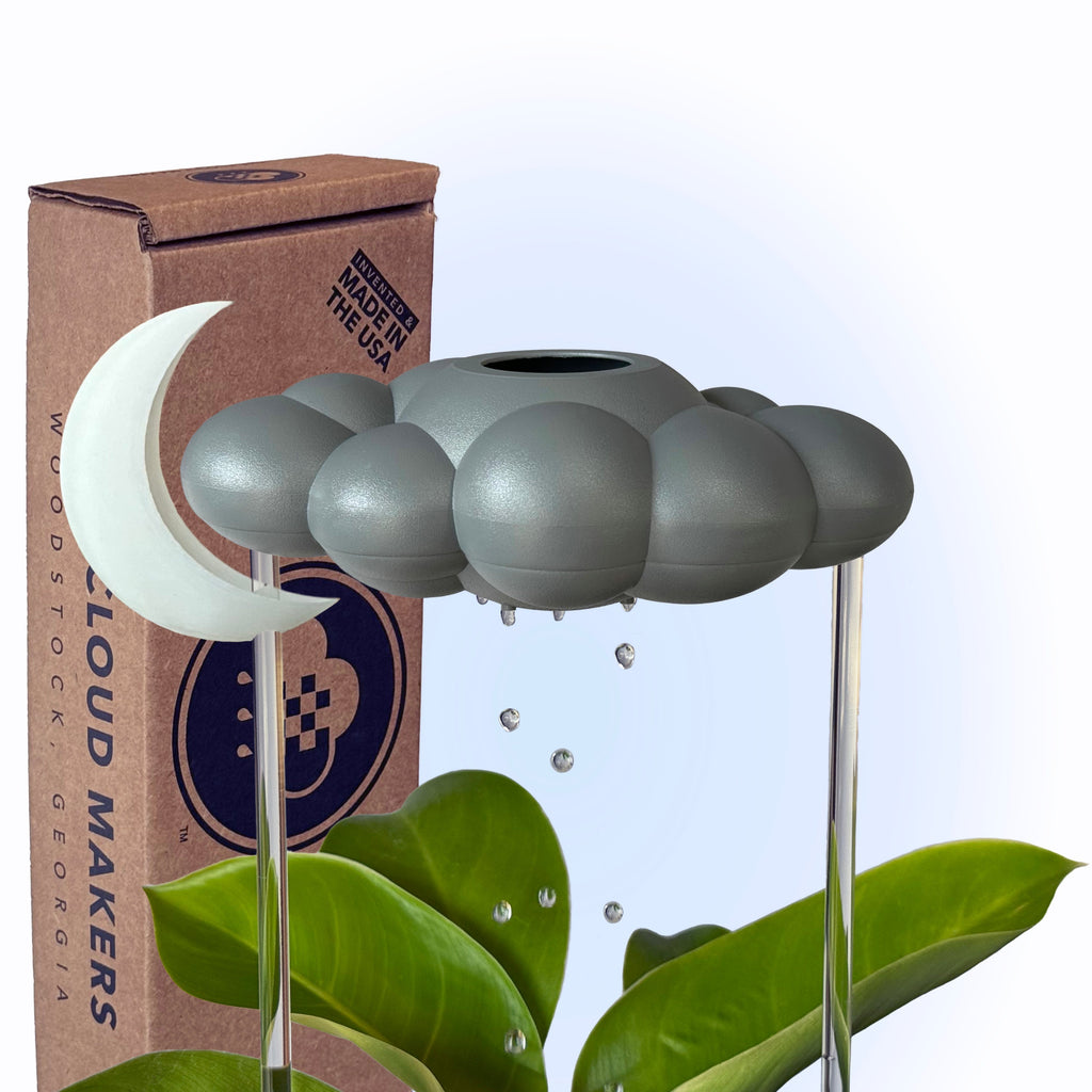 Stormy Dripping Rain Cloud with Glow in the Dark Moon Charm The Cloud Makers