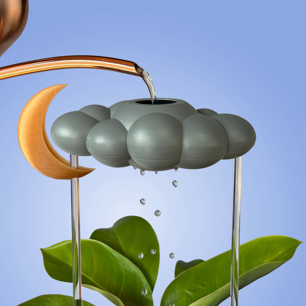 Stormy Dripping Rain Cloud with Moon Charm The Cloud Makers