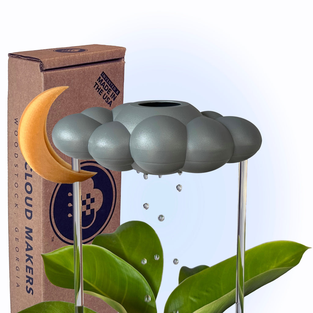 Stormy Dripping Rain Cloud with Moon Charm The Cloud Makers