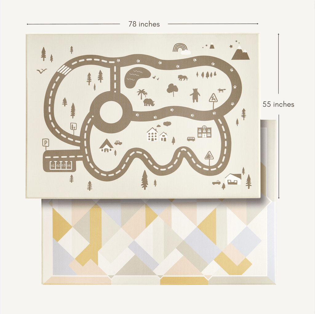 Tiny Land® Double-Sided Baby Playmat Urban Zoo Adventure Tiny Land INC