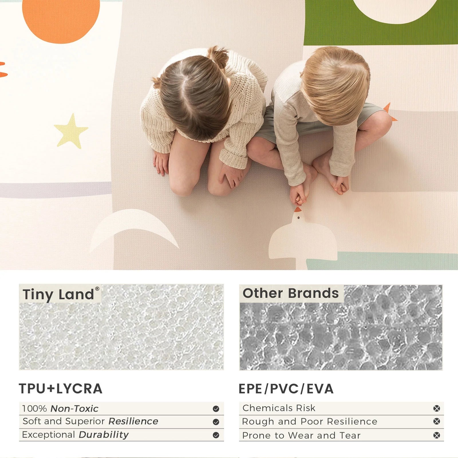 Tiny Land® Double-Sided Baby Playmat Forest Track Wonder Tiny Land INC