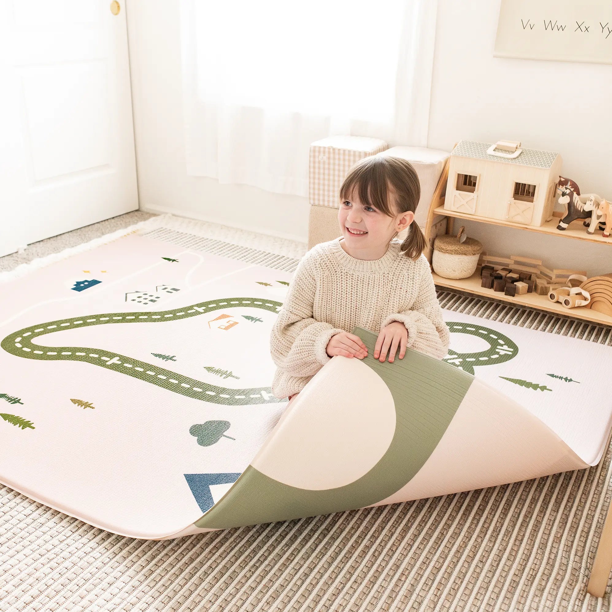 Tiny Land® Double-Sided Baby Playmat Forest Track Wonder Tiny Land INC