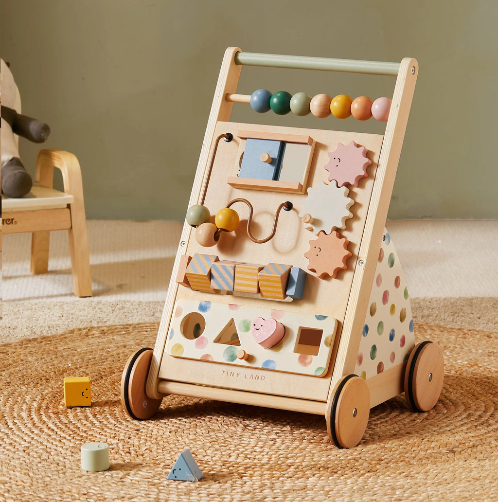 Tiny Land® Versatile Natural Wooden Baby Walker Tiny Land INC