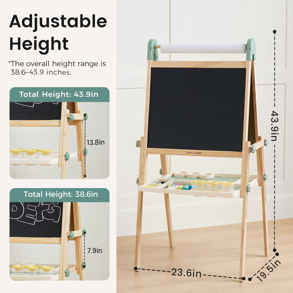 Tiny Land® Magnitales Easel for Kids - Green Tiny Land INC