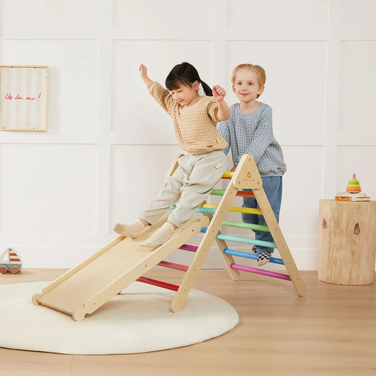 Tiny Land® 7-in-1 Rainbow Climbing Set Tiny Land INC