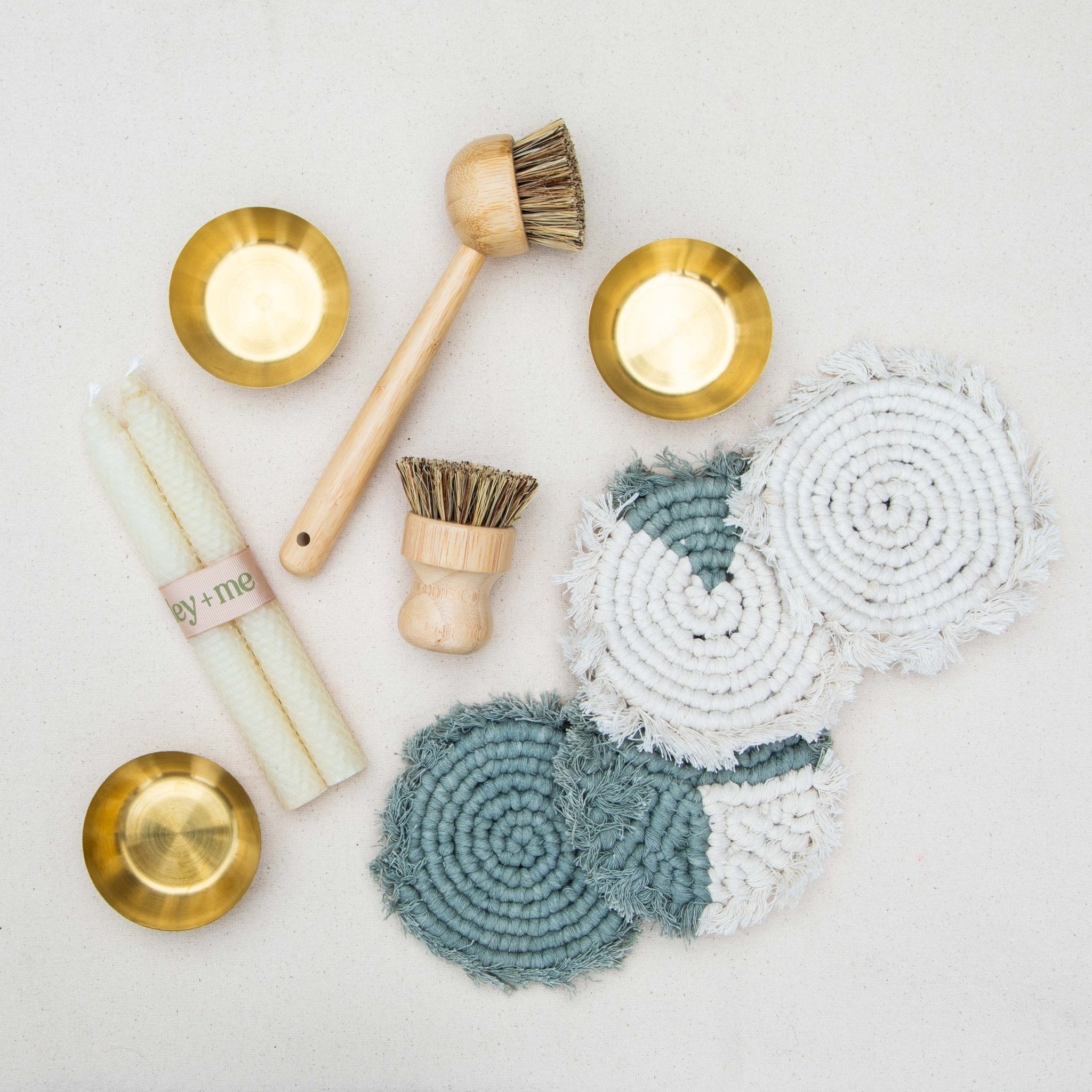 Handmade Macrame Coasters | Set of 4 Boho Drink Mats Tilley + Me