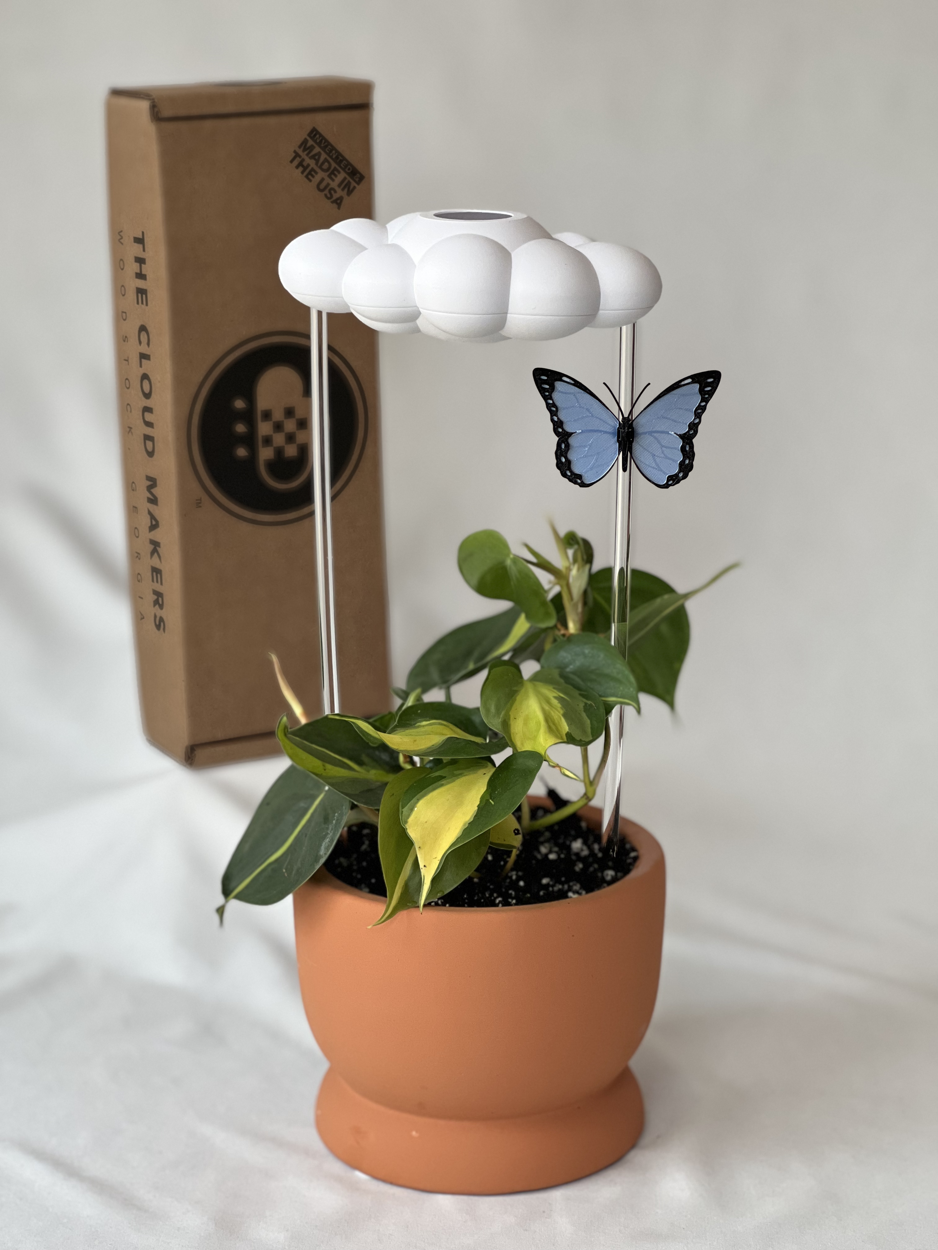 Original Dripping Rain Cloud with Blue Butterfly Charm The Cloud Makers