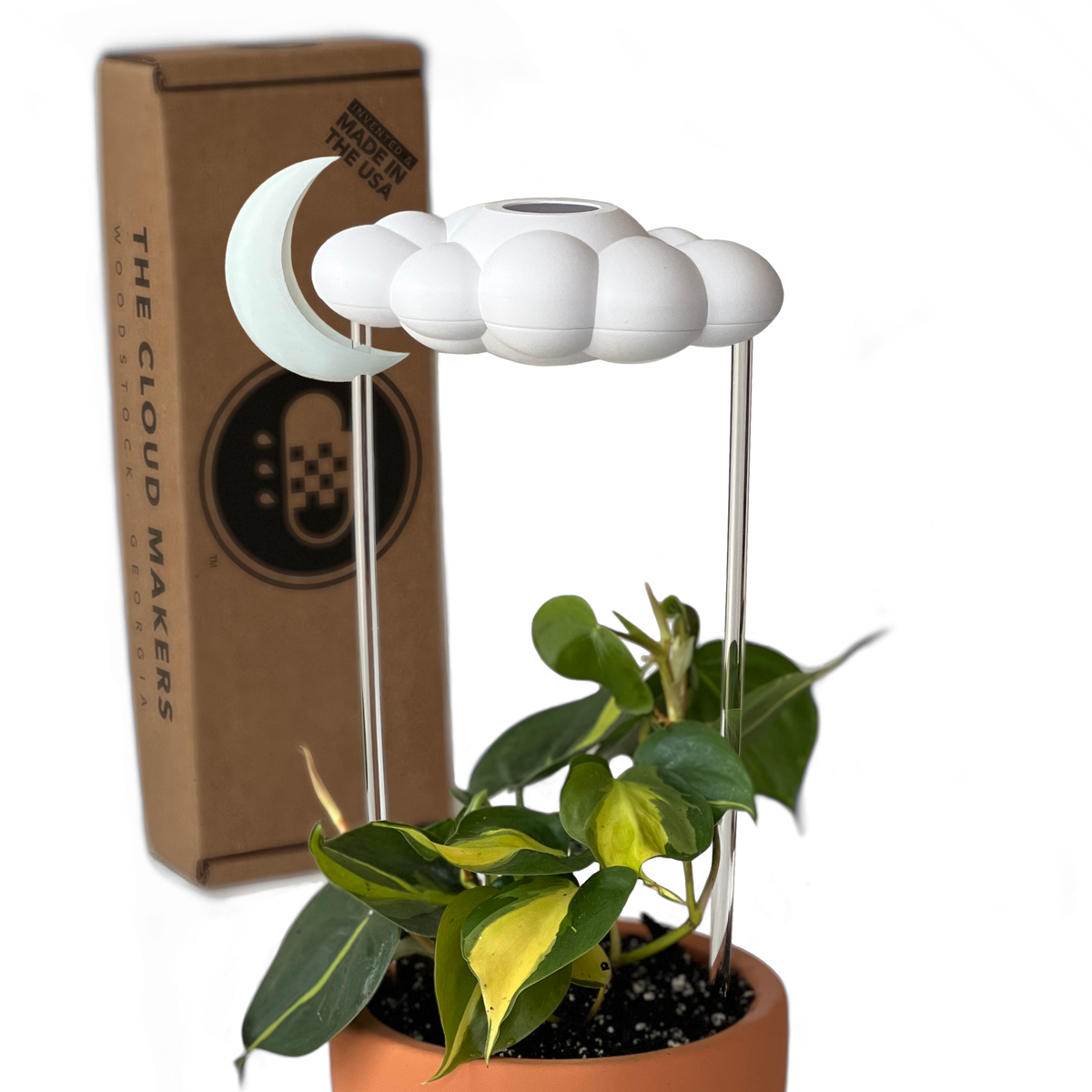Original Dripping Rain Cloud with Glow in the Dark Moon Charm The Cloud Makers