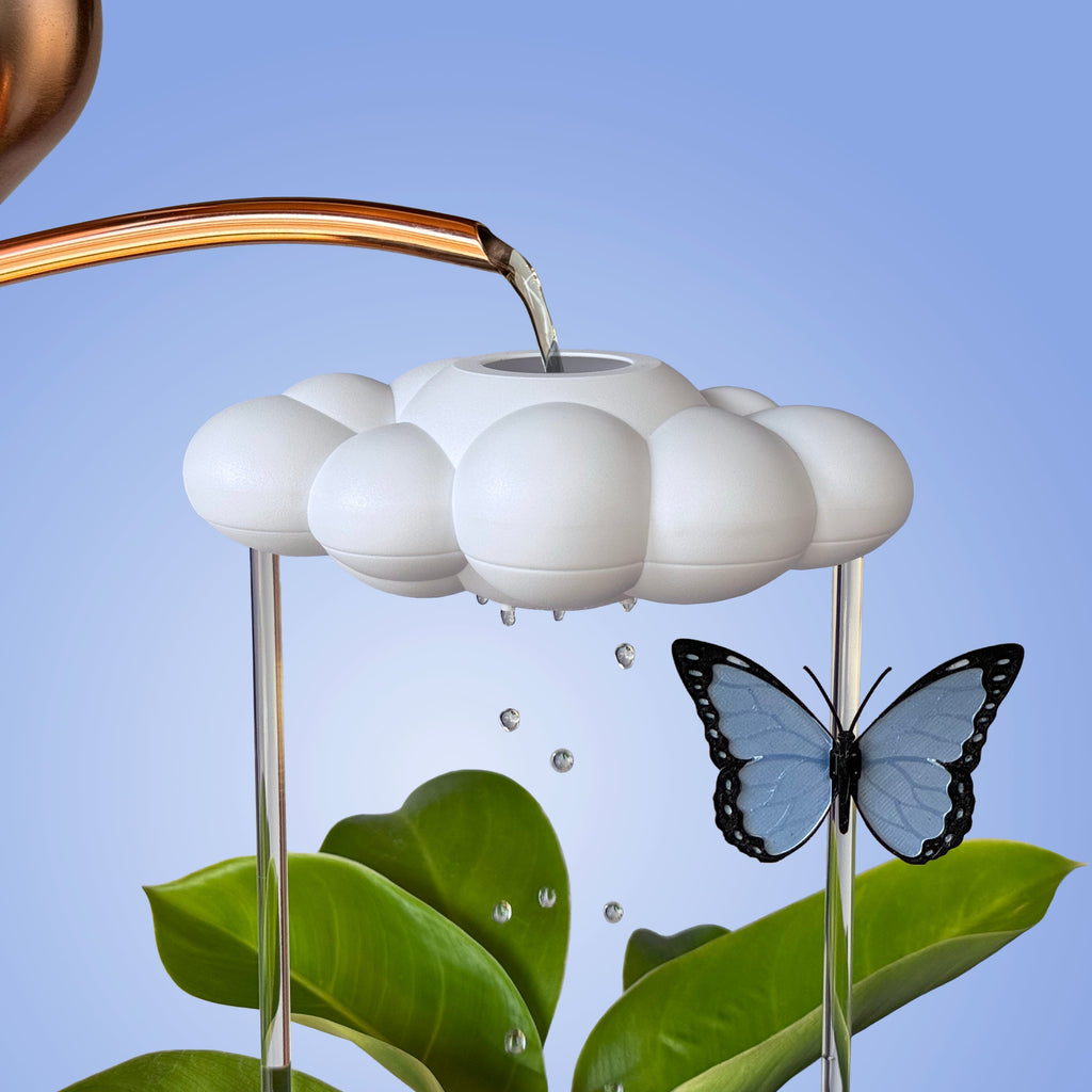 Original Dripping Rain Cloud with Blue Butterfly Charm The Cloud Makers
