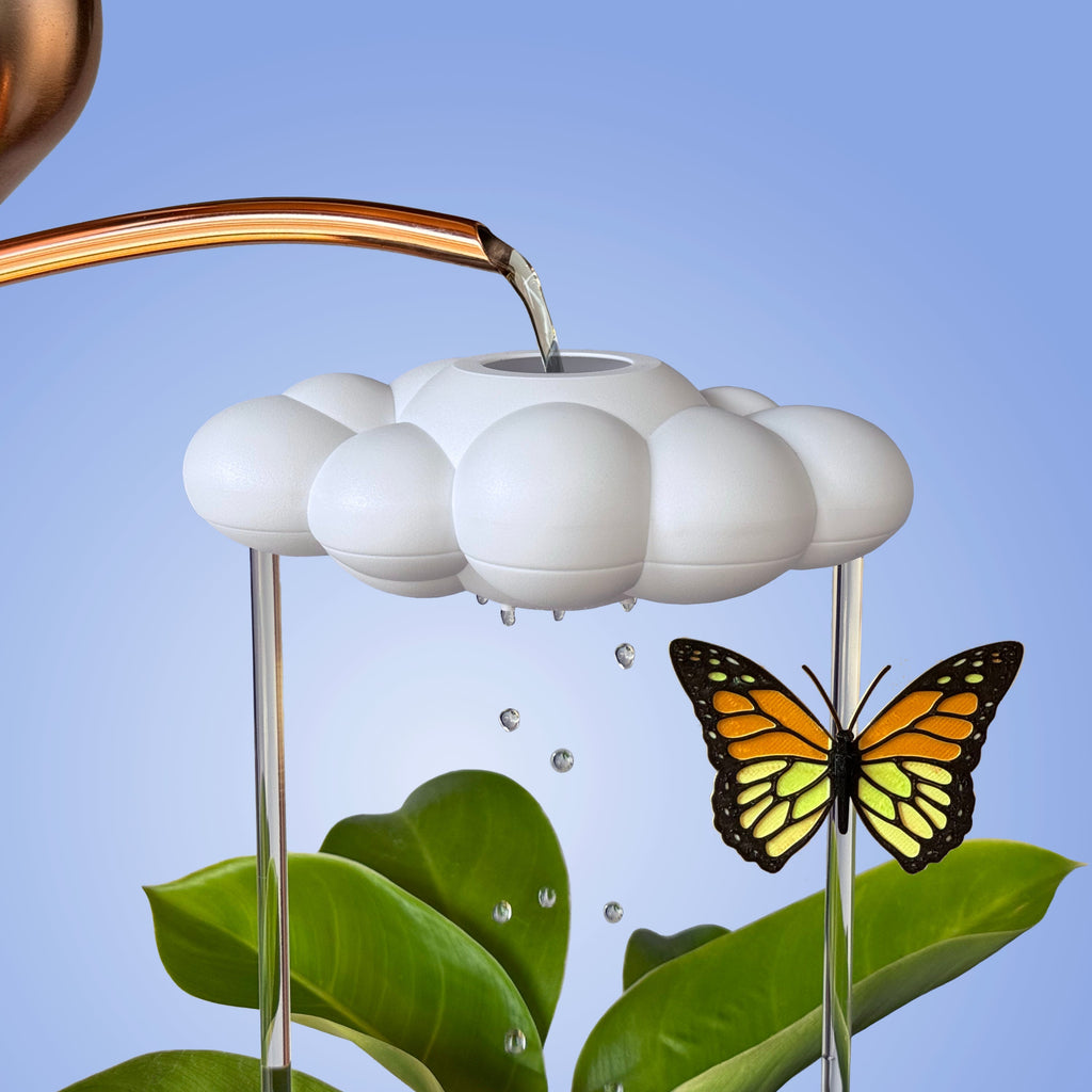 Original Dripping Rain Cloud with Orange Butterfly Charm The Cloud Makers
