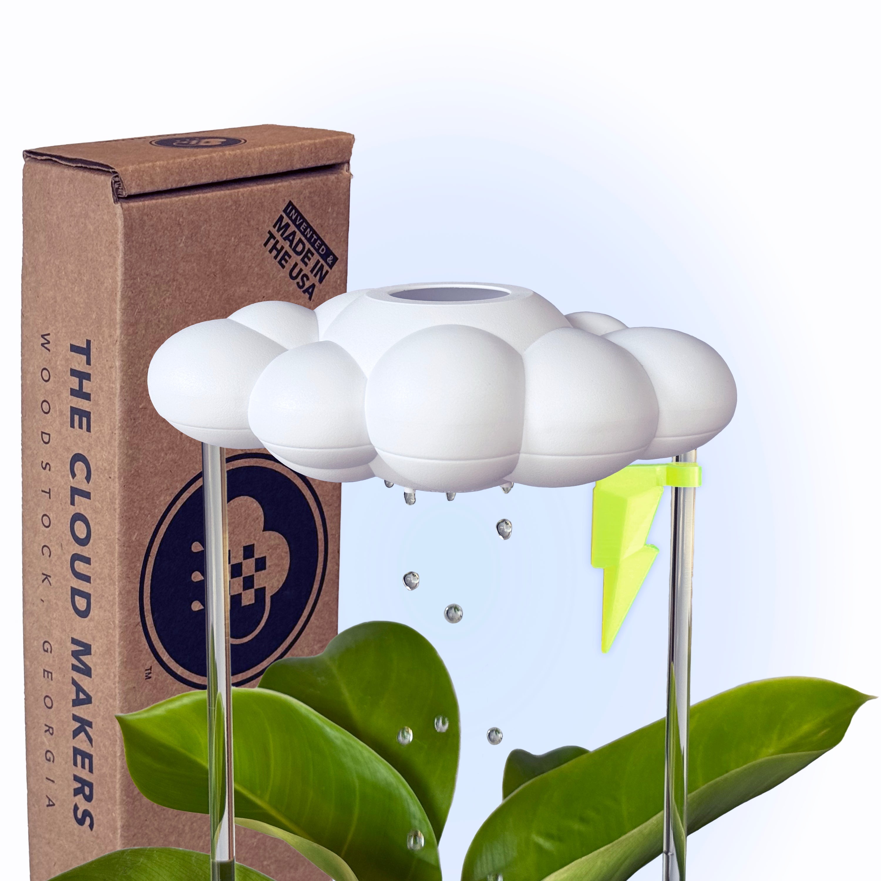 Original Dripping Rain Cloud with Neon Lightning Bolt Charm The Cloud Makers