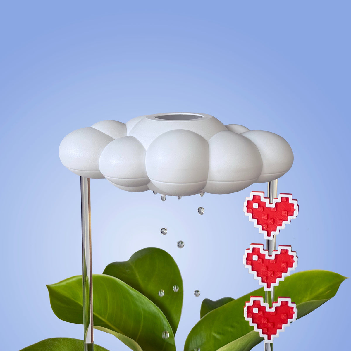 Original Dripping Rain Cloud with Pixel Heart Charm Set The Cloud Makers