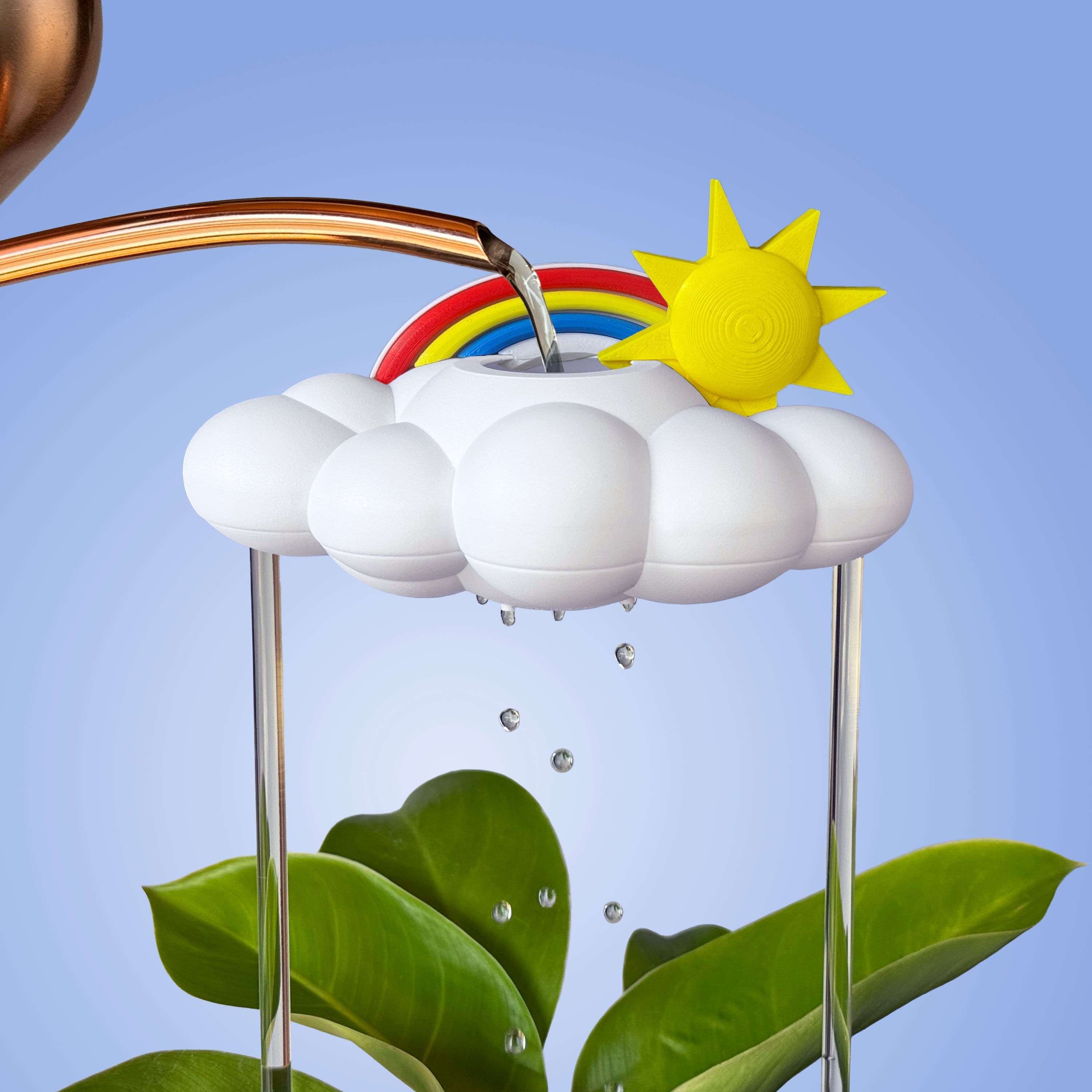 Original Dripping Rain Cloud with Sun and Rainbow Charms The Cloud Makers