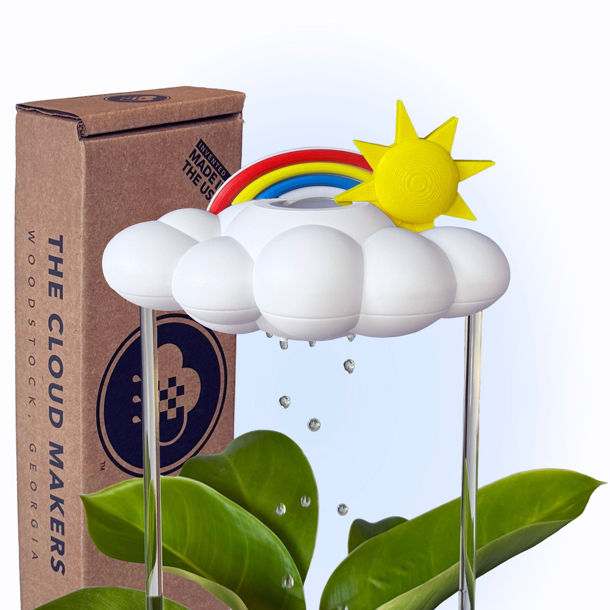 Original Dripping Rain Cloud with Sun and Rainbow Charms The Cloud Makers