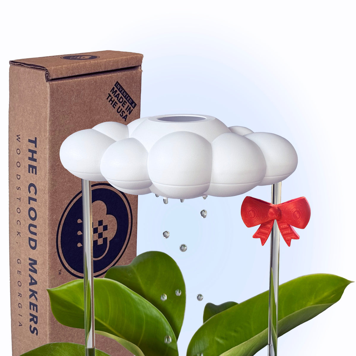 Original Dripping Rain Cloud with Bow Charm The Cloud Makers