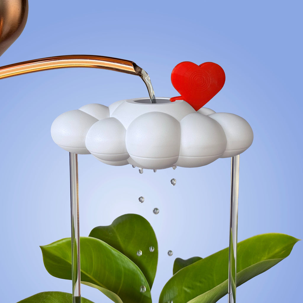 Original Dripping Rain Cloud with Red Heart Charm The Cloud Makers
