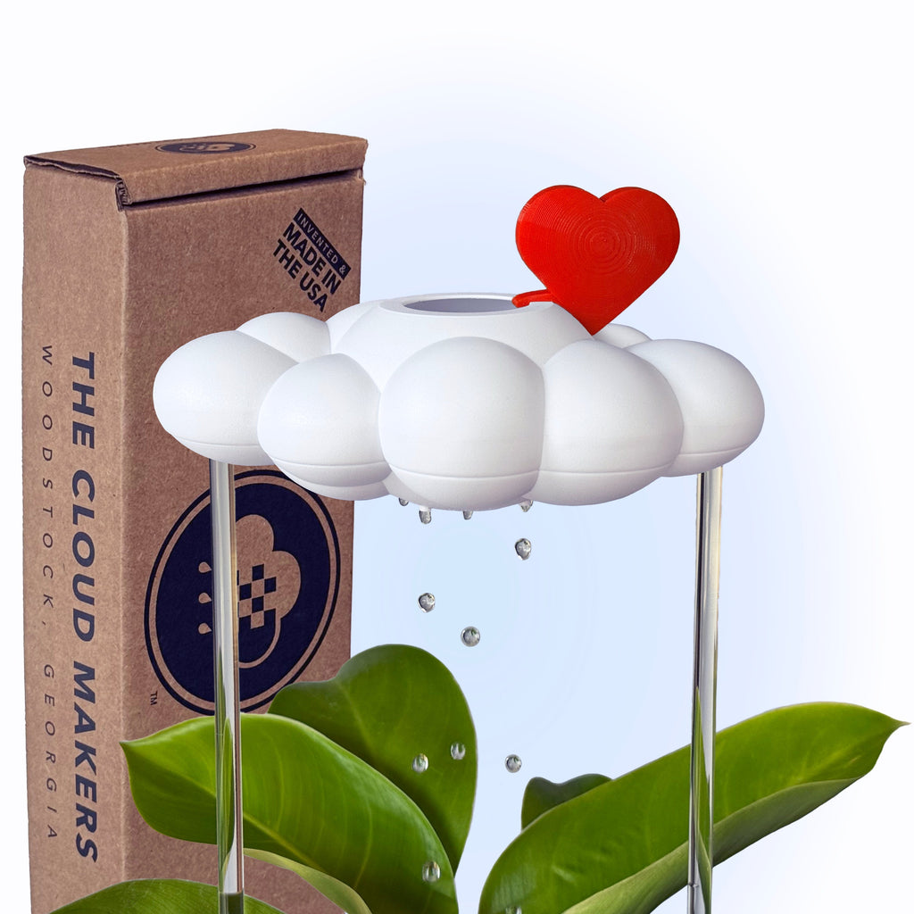 Original Dripping Rain Cloud with Red Heart Charm The Cloud Makers