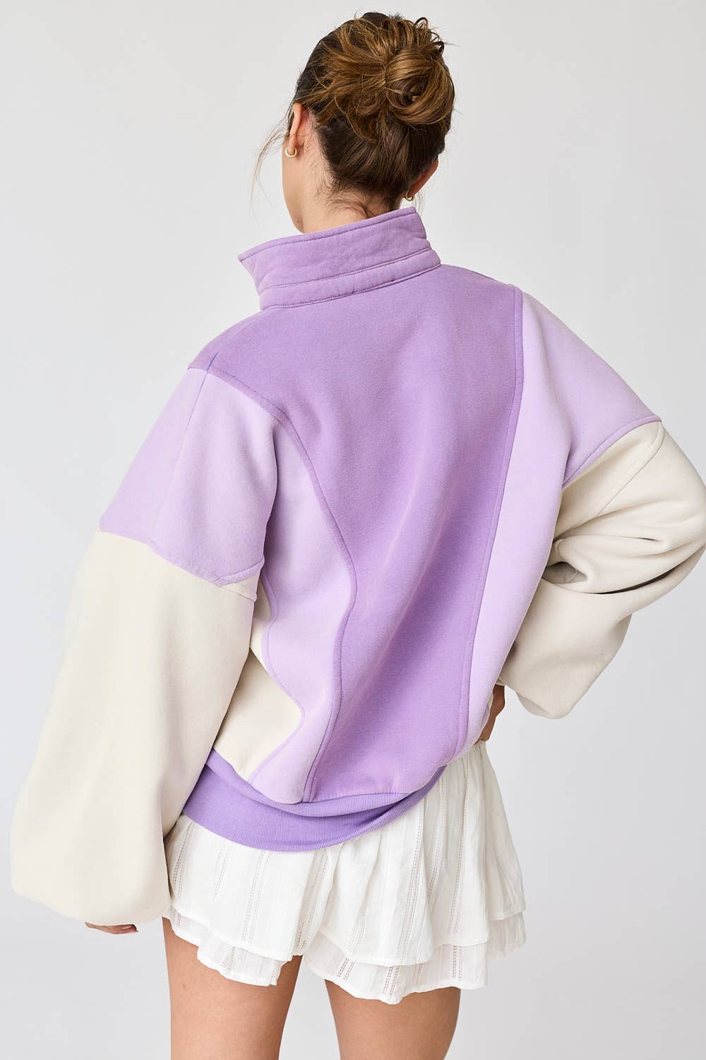 Lavender Color Block Sweatshirt Pretty Little Patriot
