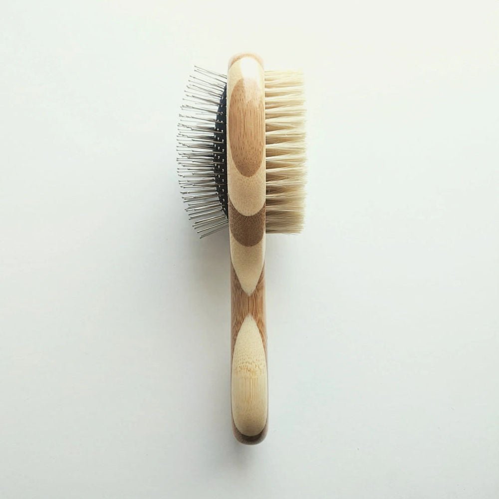 Two-Sided Pet Brush – Bristle & Wire for Shedding & Detangling Tilley + Me