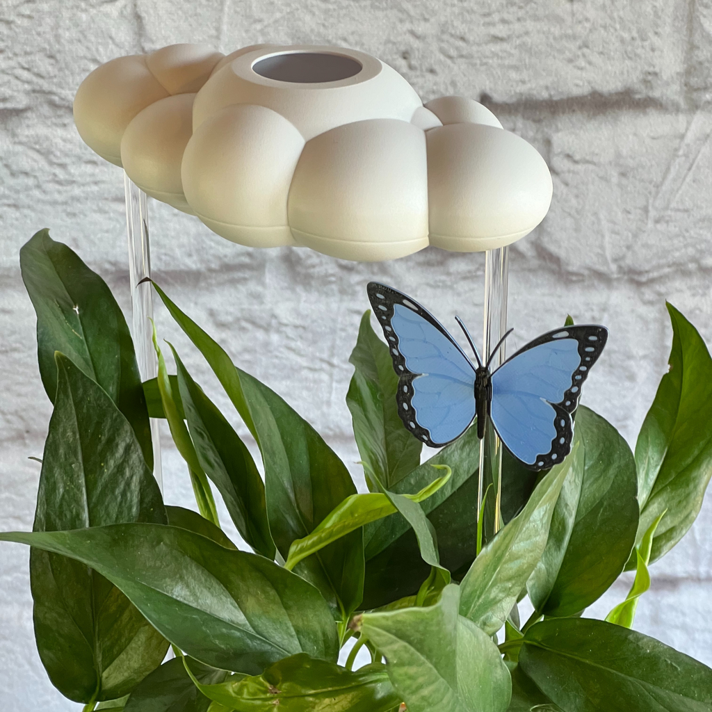 Original Dripping Rain Cloud with Blue Butterfly Charm The Cloud Makers