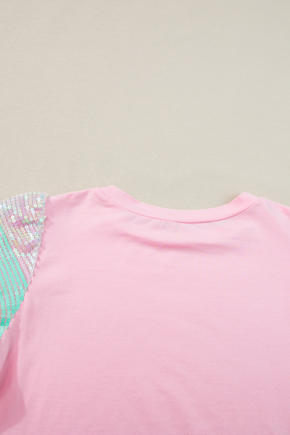 Rainbow Pastel Sequin Puff Sleeve Top Pretty Little Patriot