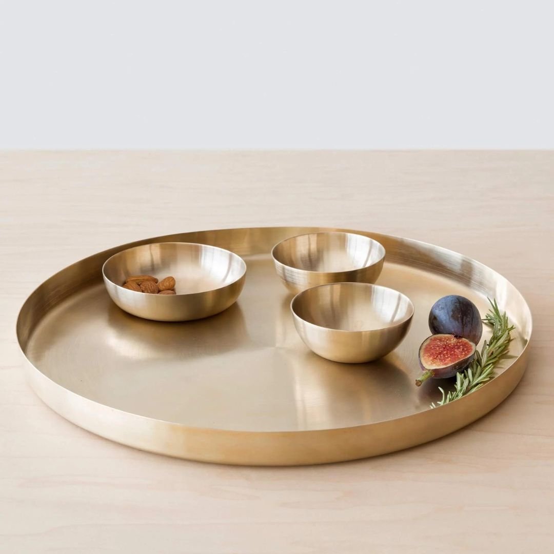 Mini Brass Serving Bowls – Elegant & Handcrafted Tableware Set Tilley + Me