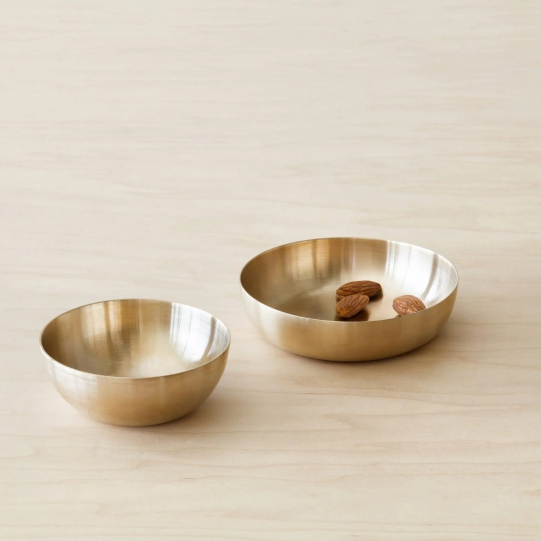 Mini Brass Serving Bowls – Elegant & Handcrafted Tableware Set Tilley + Me