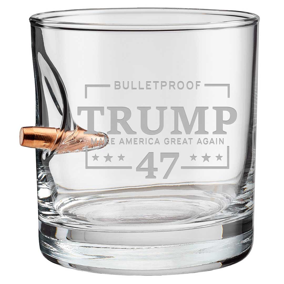 Bulletproof Trump 47 Whiskey Glass BenShot