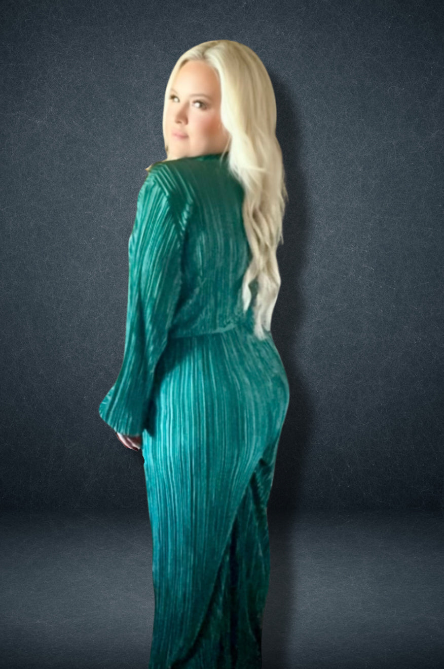 Plus Size Emerald Green Jumpsuit -clearance Pretty Little Patriot