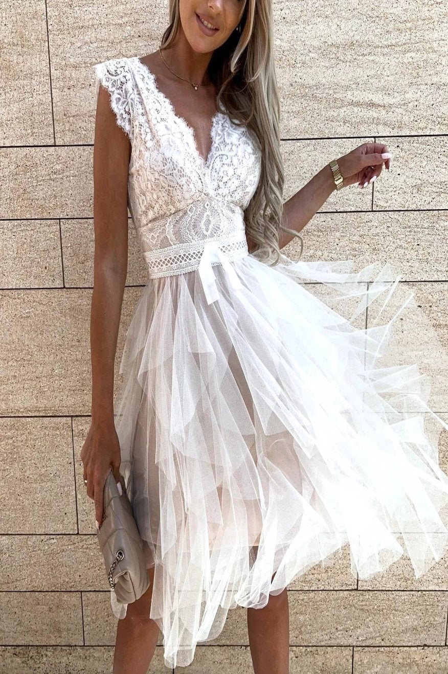 Lace White Party Dress Pretty Little Patriot