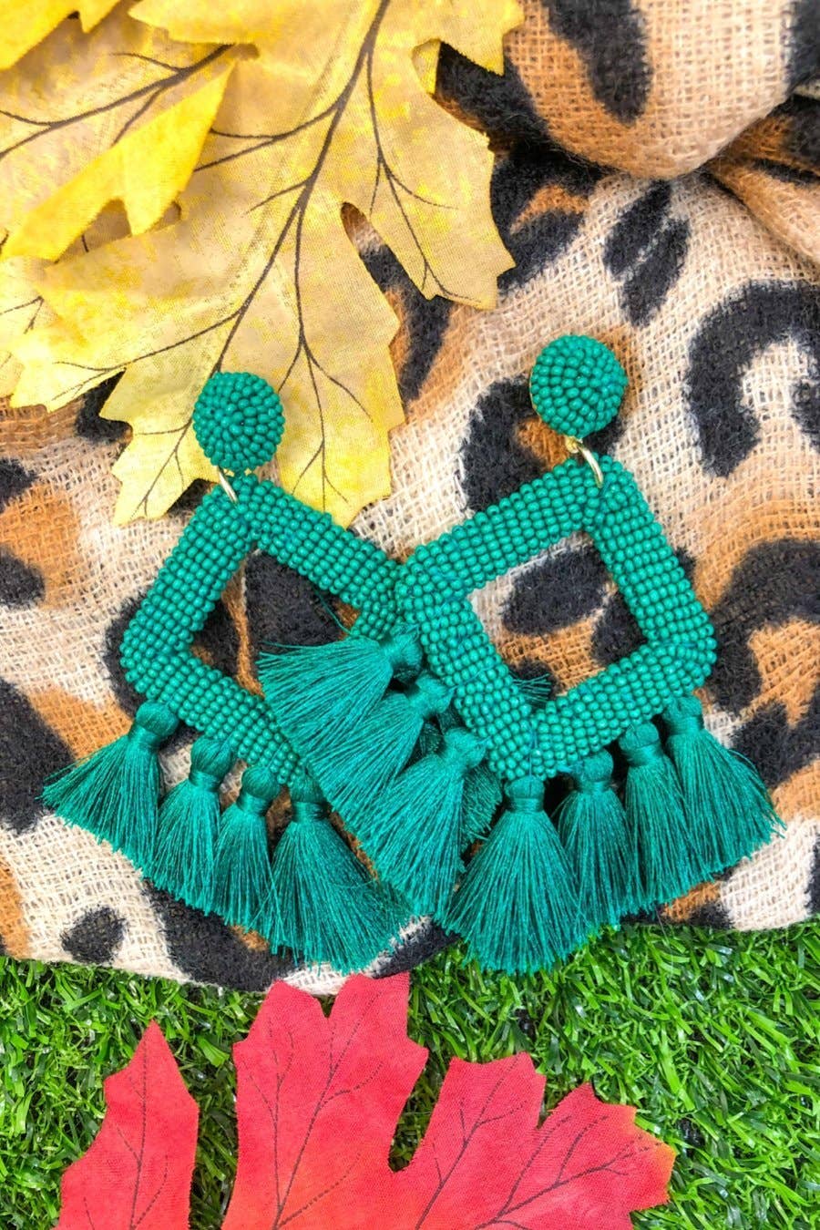 Hot Pink Ellie Fringe Drop Earrings Pretty Little Patriot