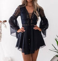 Black Lace Crochet Dress Pretty Little Patriot