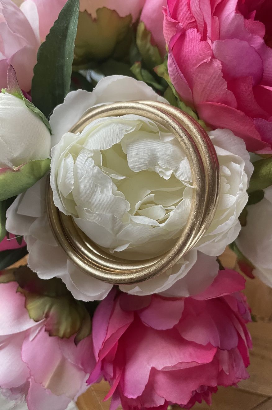 Gold Bangle 3 Set Bracelet -clearance Pretty Little Patriot