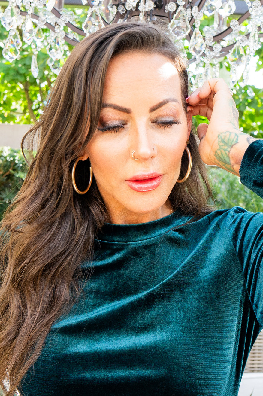 Matte Finish Large Hoop Earrings Pretty Little Patriot