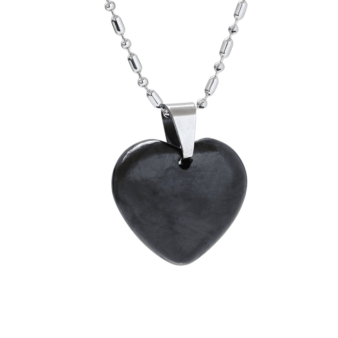 Heart EMF Defense Pendant - 100% Shungite Stone Your Emf Shield