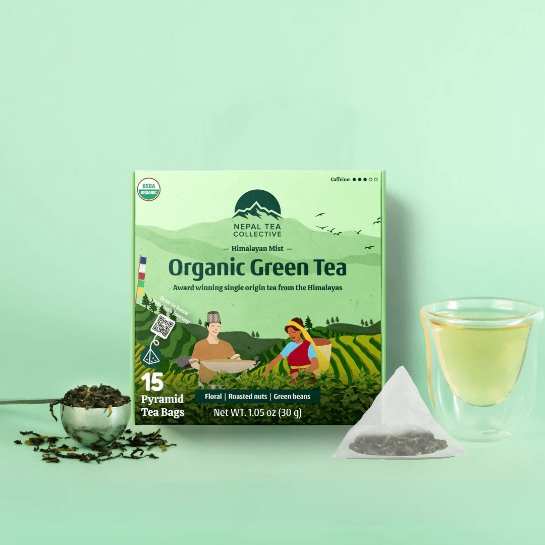 Himalayan Mist (Special Green Tea) - 15 Pyramid Tea Bags Nepal Tea