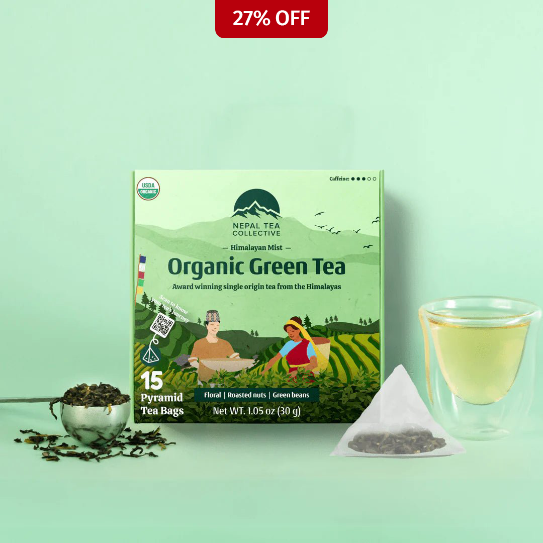 Himalayan Mist (Special Green Tea) - 15 Pyramid Tea Bags Nepal Tea