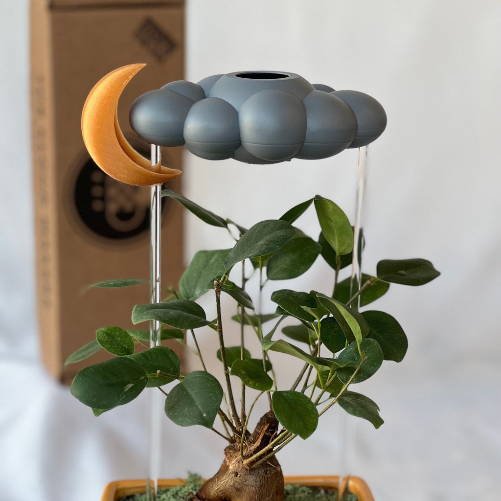 Stormy Dripping Rain Cloud with Moon Charm The Cloud Makers