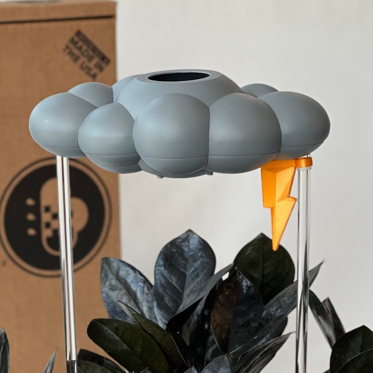 Stormy Dripping Rain Cloud with Lightning Bolt Charm The Cloud Makers