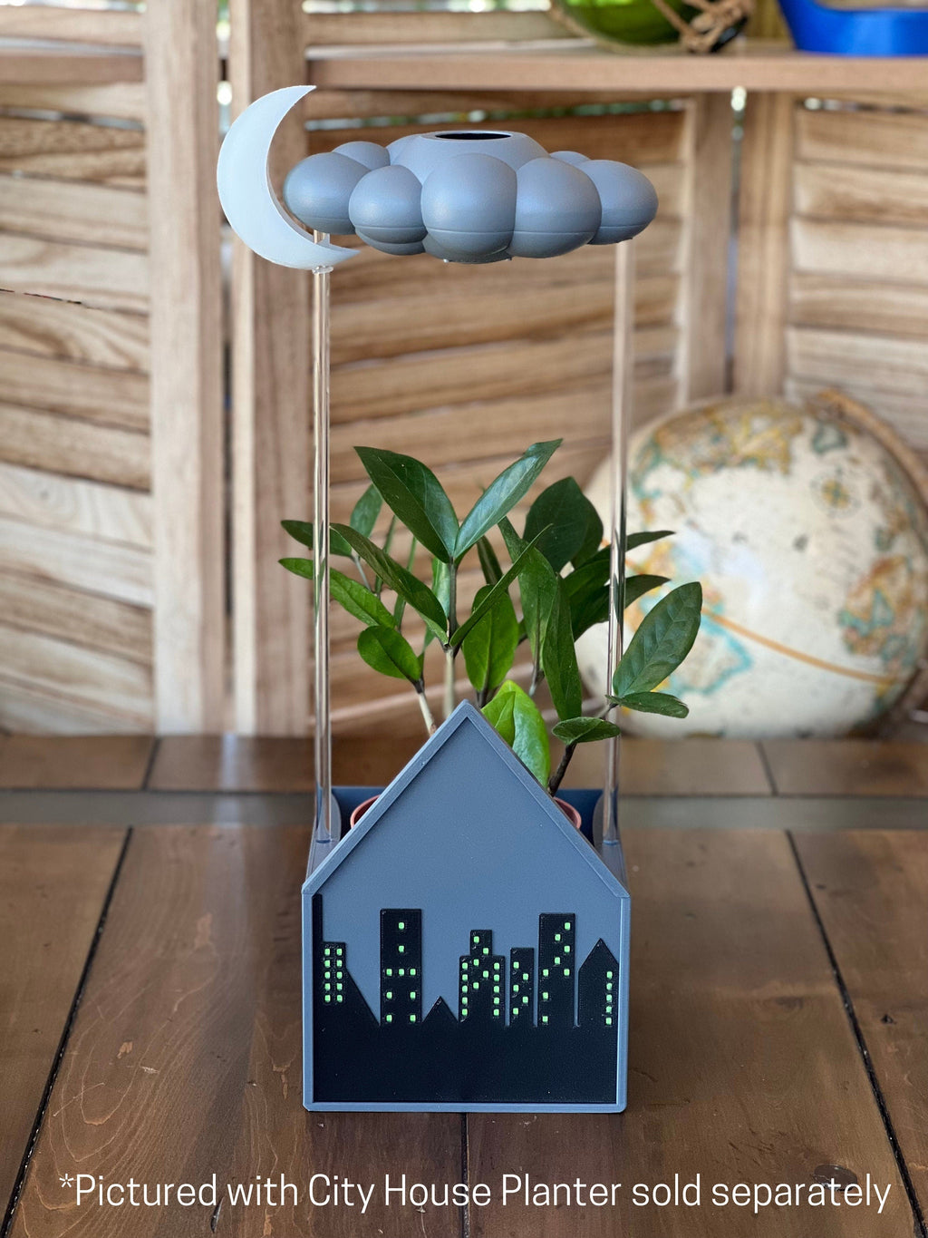 Stormy Dripping Rain Cloud with Glow in the Dark Moon Charm The Cloud Makers