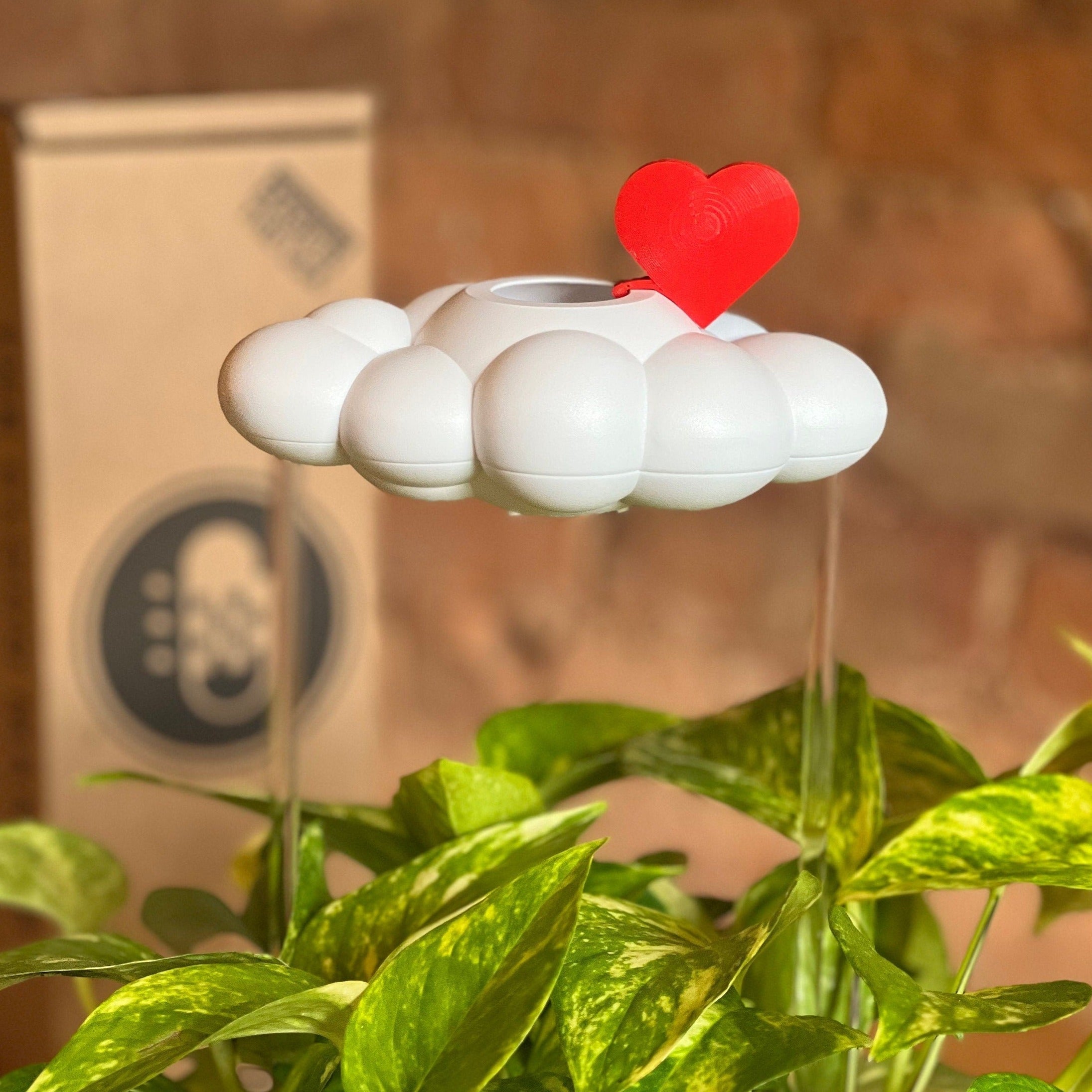 Original Dripping Rain Cloud with Red Heart Charm The Cloud Makers