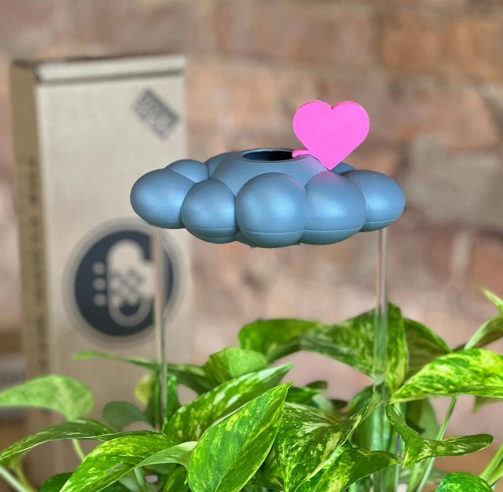 Stormy Dripping Rain Cloud with Pink Heart Charm The Cloud Makers